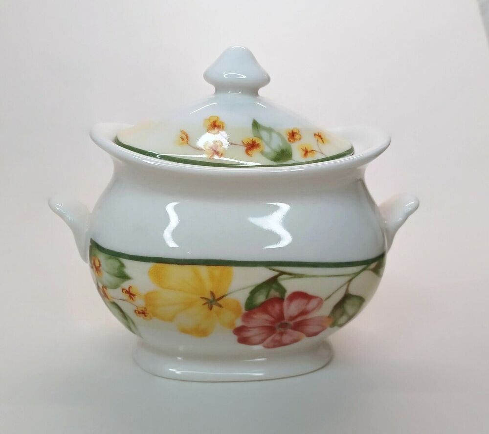 Westbury Court by Jessica McClintock Floral Green Band Sugar Bowl
